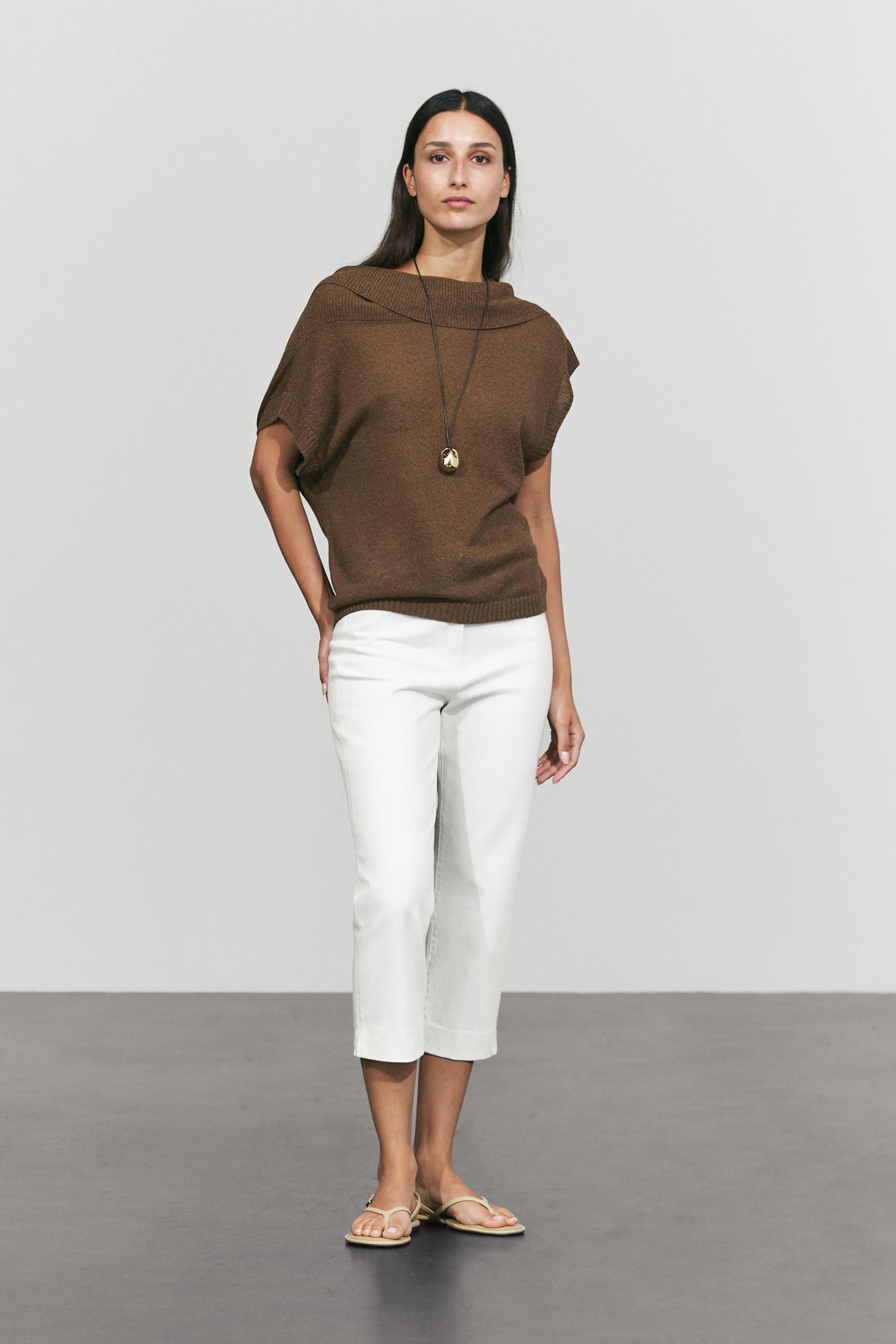 Pull en maille dos croisé